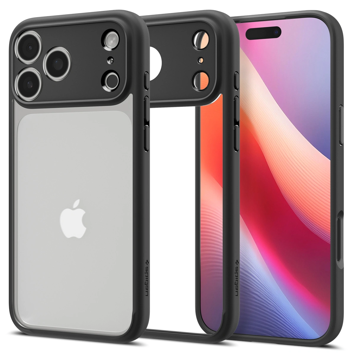 Накладка Spigen Ultra Hybrid для iPhone 17 Pro, Чёрный (ACS10343). Фото 1