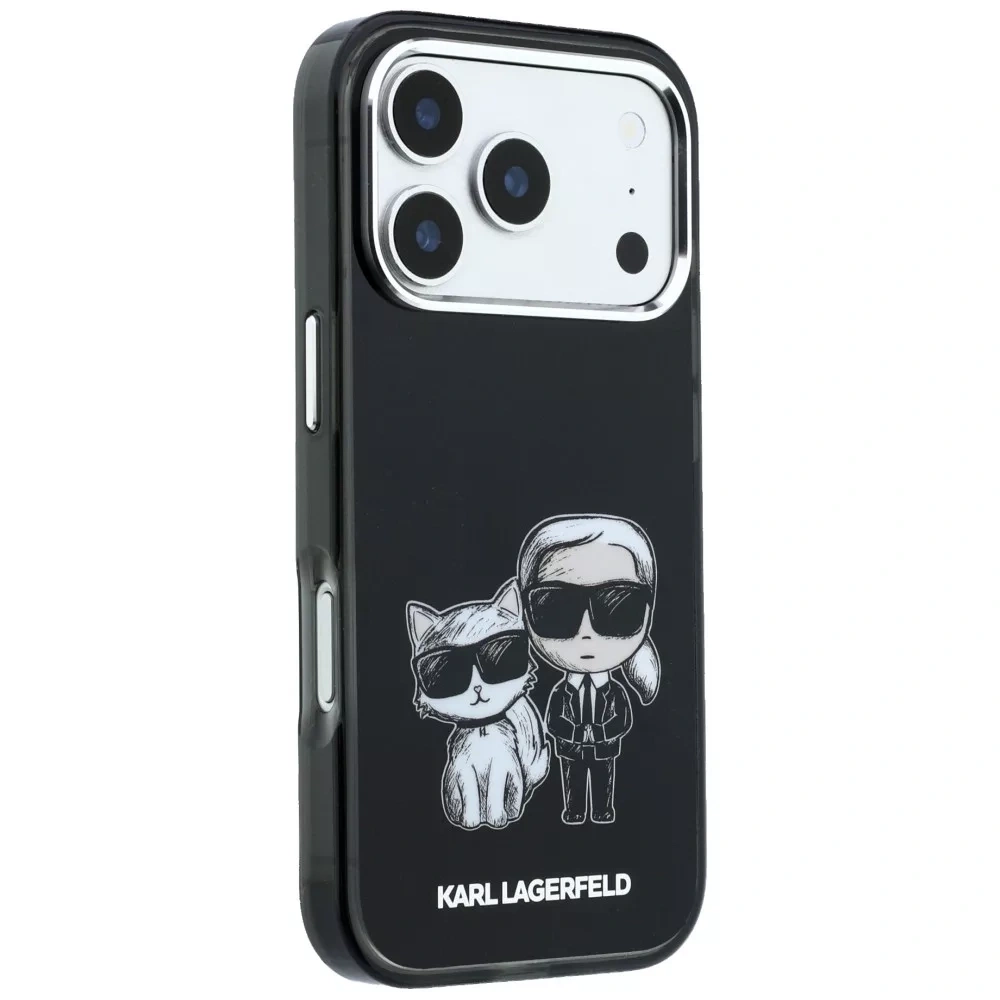 Накладка Lagerfeld для iPhone 18 Pro Max/17 Pro Max IML Sketch Karl&Choupette body Met cam Hard (MagSafe), Black (KLHMP18X6HKCIDK). Фото 4