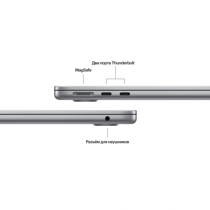 Apple MacBook Air 15" 2024 Space Gray (MRYM3) (M3 8C, 8 ГБ, 256 ГБ SSD). Фото 6