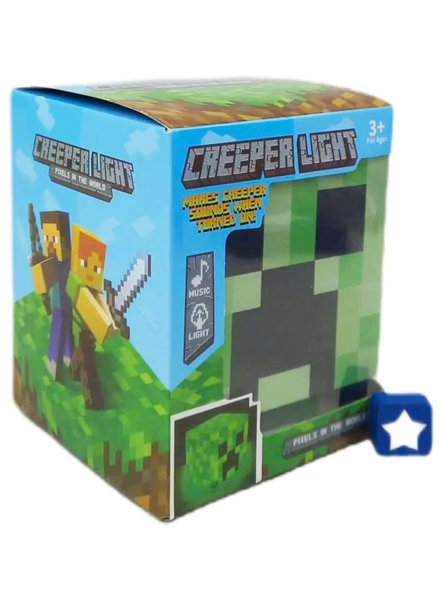 Детский светильник-ночник Майнкрафт, Крипер. Фото 5