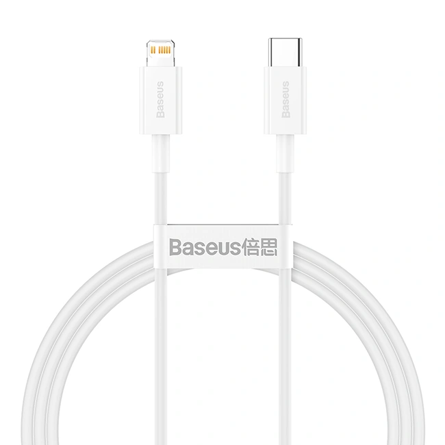 Кабель Baseus Superior Series Fast Charging Data Cable Type-C to iP PD 20W 1m, Белый (CATLYS-A02). Фото 1