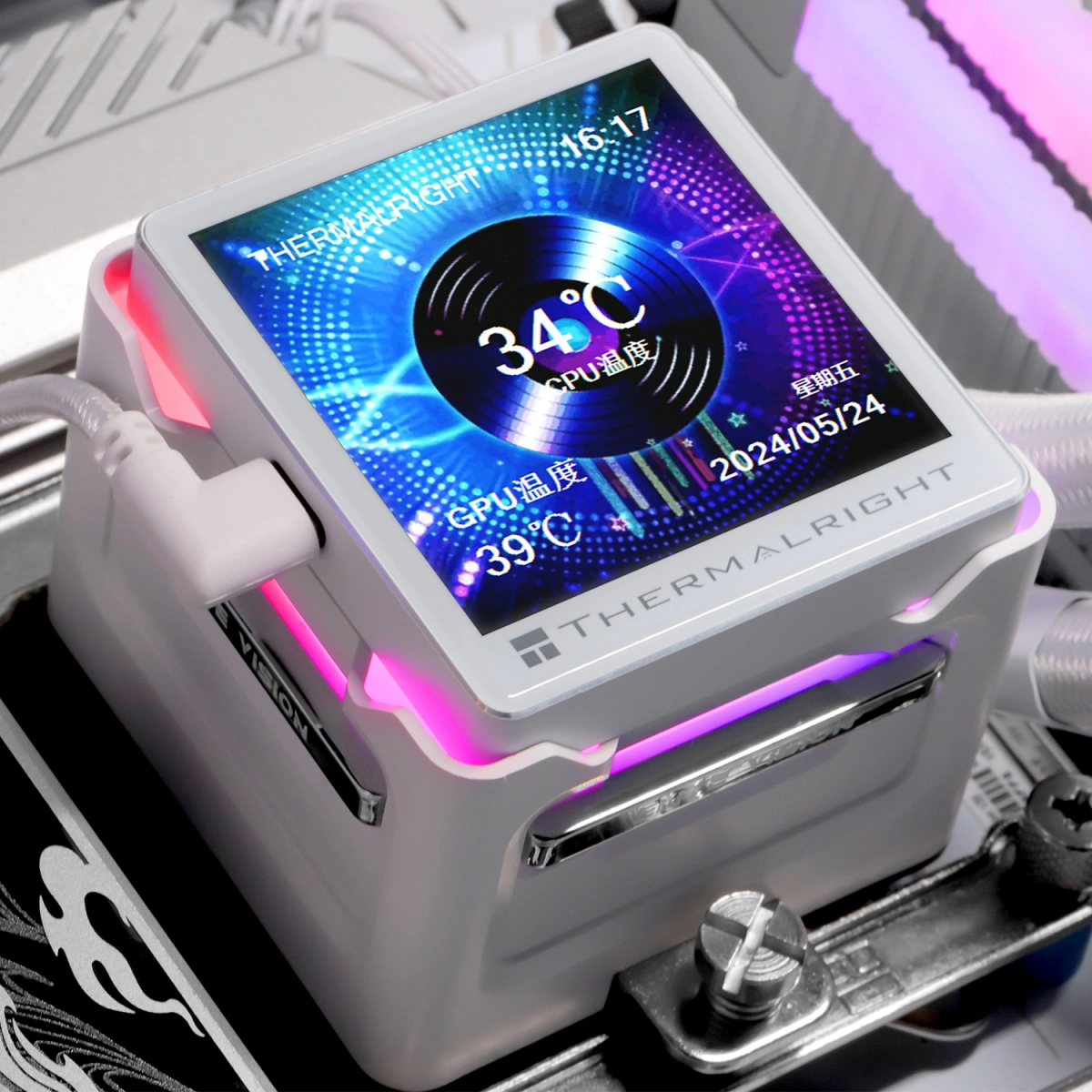 Система охлаждения Thermalright Elite Vision 360 ARGB, Белый (E-VISION-360-WH-ARGB). Фото 10