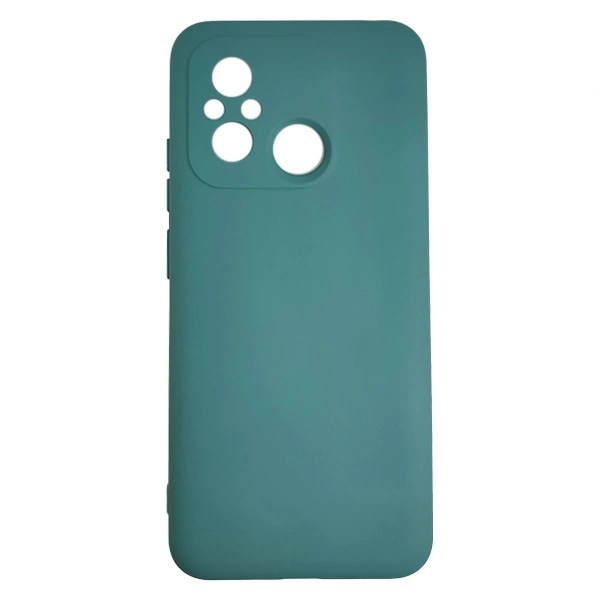 Накладка Silicone Case Logo для Redmi 12C/Poco C55, Тёмно-зелёная. Фото 1
