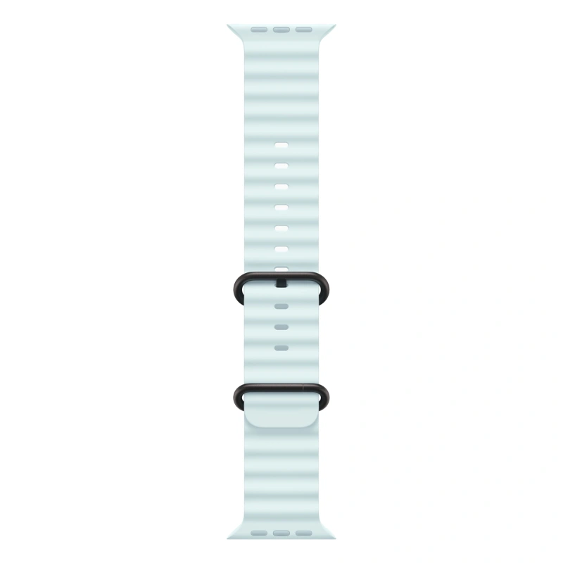 Apple Watch Ultra 2 (2024) GPS+Cellular 49mm, Black Titanium ремешок "Ice Blue Ocean Band" один размер 130-200 mm (MYTC3). Фото 3