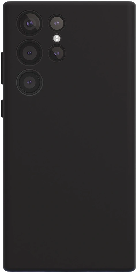 Чехол Silicone Case Logo для Samsung Galaxy S23 Ultra, Чёрный. Фото 1