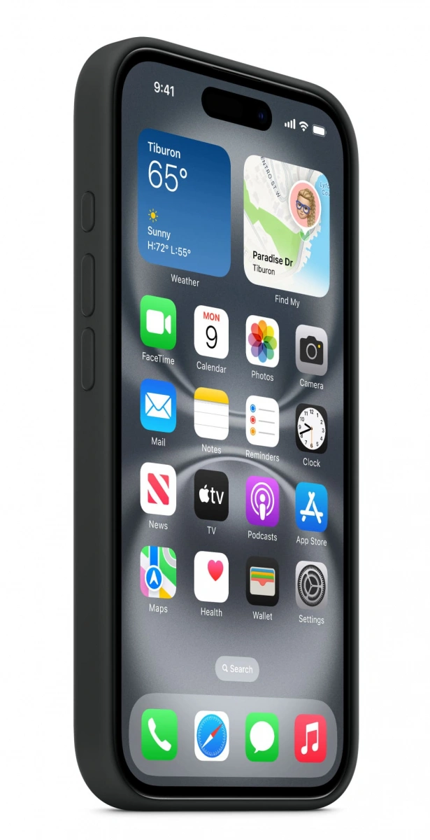 Накладка Silicone Case With MagSafe для iPhone 16, Black. Фото 2