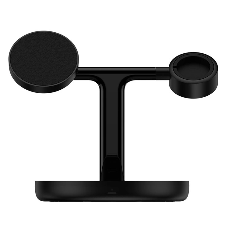 Беспроводное зарядное устройство Baseus Wireless Charger Swan 3-in-1 20W, Чёрное (WXTE000101). Фото 1