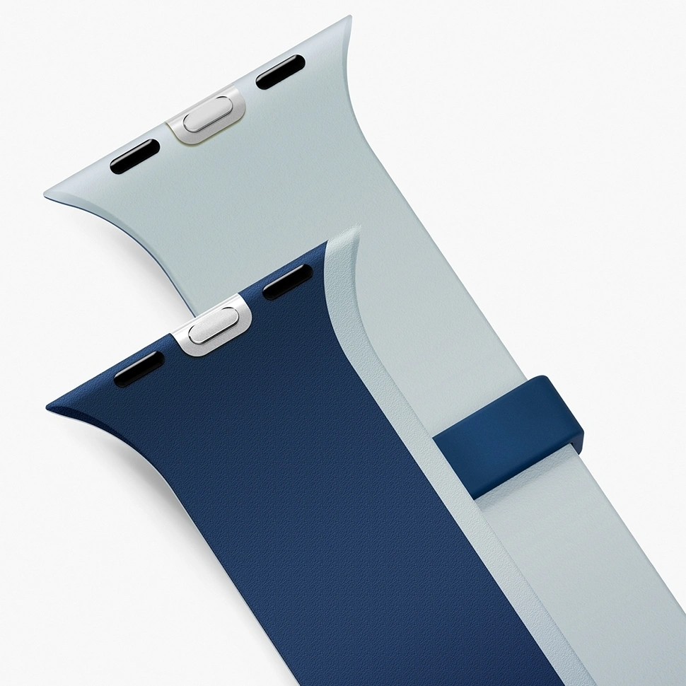 Ремешок Uniq для Apple Watch 44/45/49мм Revix IV reversible Magnetic, Marine Blue/Pale Aqua (49MM-REV4MBLUPAQ). Фото 3