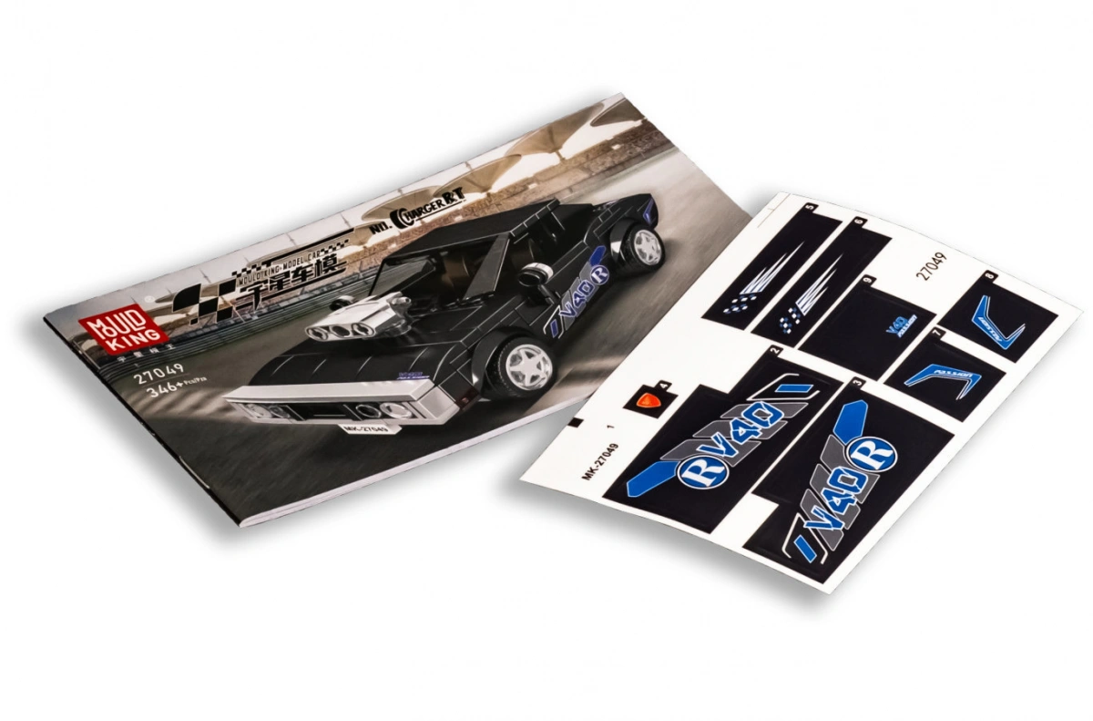 Конструктор Mould King Models 27049. Dodge Charger RT, 346 деталей. Фото 4