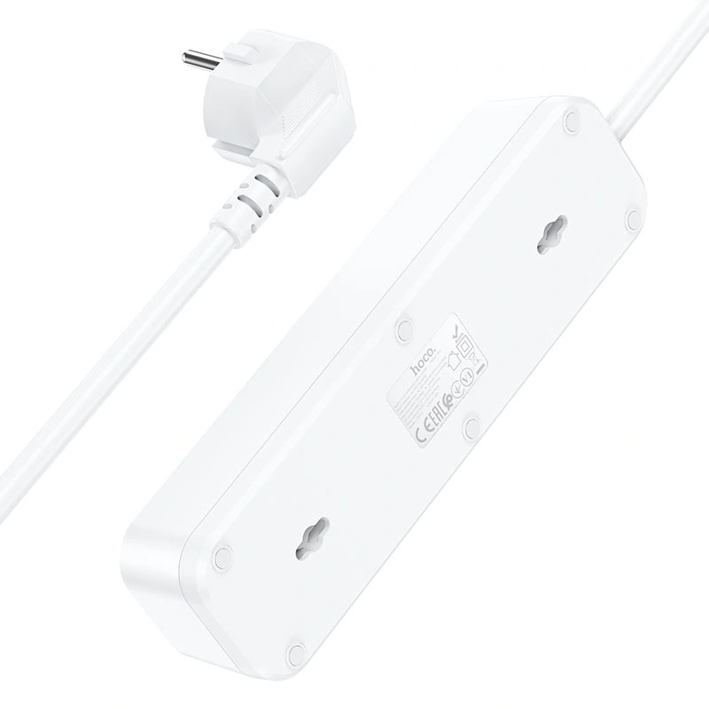 Сетевой фильтр Hoco NS2 3 USB + 3 Bit 1.8м, Белый. Фото 2