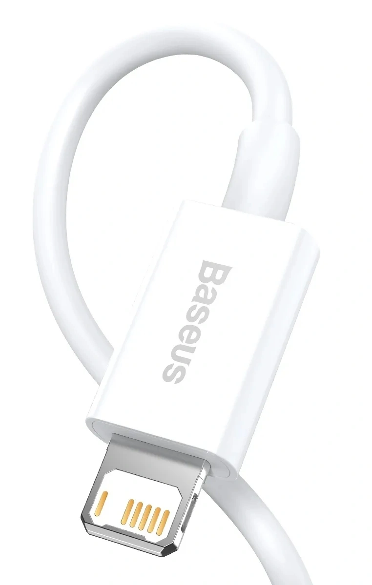 Кабель Baseus Superior Series Fast Charging Data Cable USB to iP 2.4A 2m, Белый (CALYS-C02). Фото 4