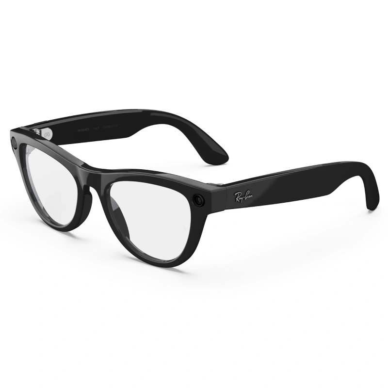 Умные очки Ray Ban Skyler (Gen 1) RW4010 Shiny Black/Clear 150-52mm (601/SB52). Фото 1