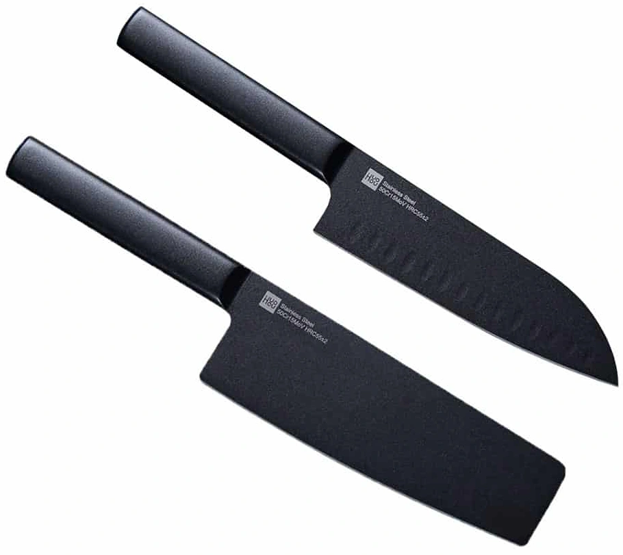 Набор кухонных ножей HuoHou Black Heat Knife Set (2 psc). Фото 1