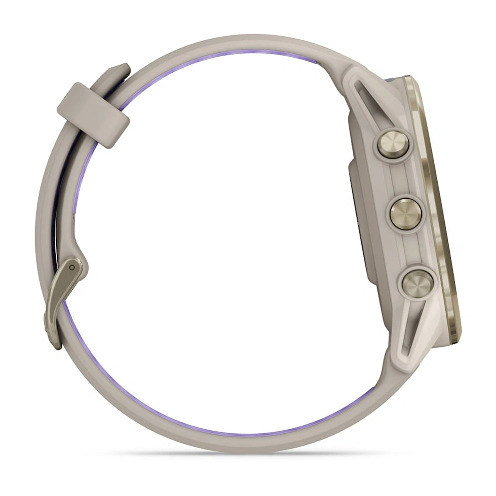 Умные часы Garmin Forerunner 970 Soft Gold Titanium, French Gray/Translucent Indigo Band (010-02969-62). Фото 4