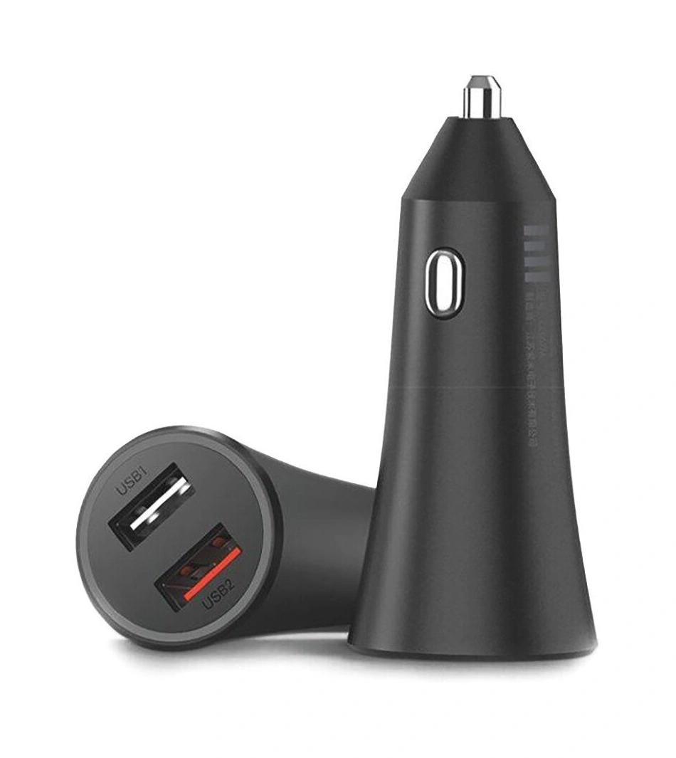 Автомобильное зарядное устройство XiaoMi Car Charger 37W (CC06ZM), Чёрное. Фото 1