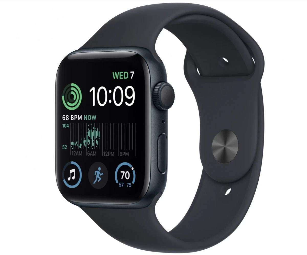 Умные часы Apple Watch Nike Series 7, 45 мм, алюминий цвета "тёмная ночь" (Уцененный товар). Фото 1