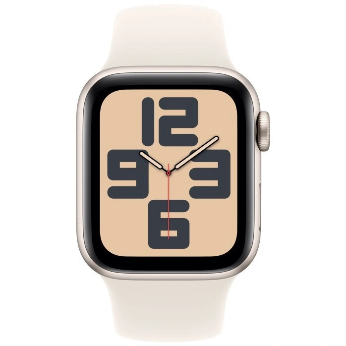 Apple Watch SE 2024, 40 мм, алюминий цвета "Сияющая звезда", Starlight Sport Band, S/M (MXEF3). Фото 2