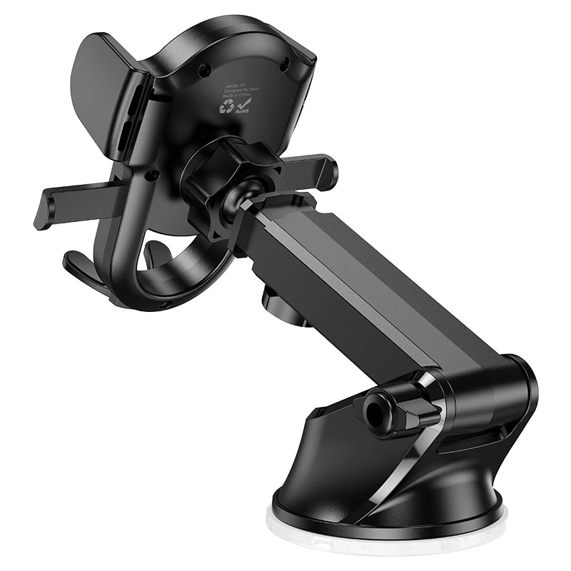 Держатель Hoco H5 Integrity one-key car holder (center console), Чёрный. Фото 4