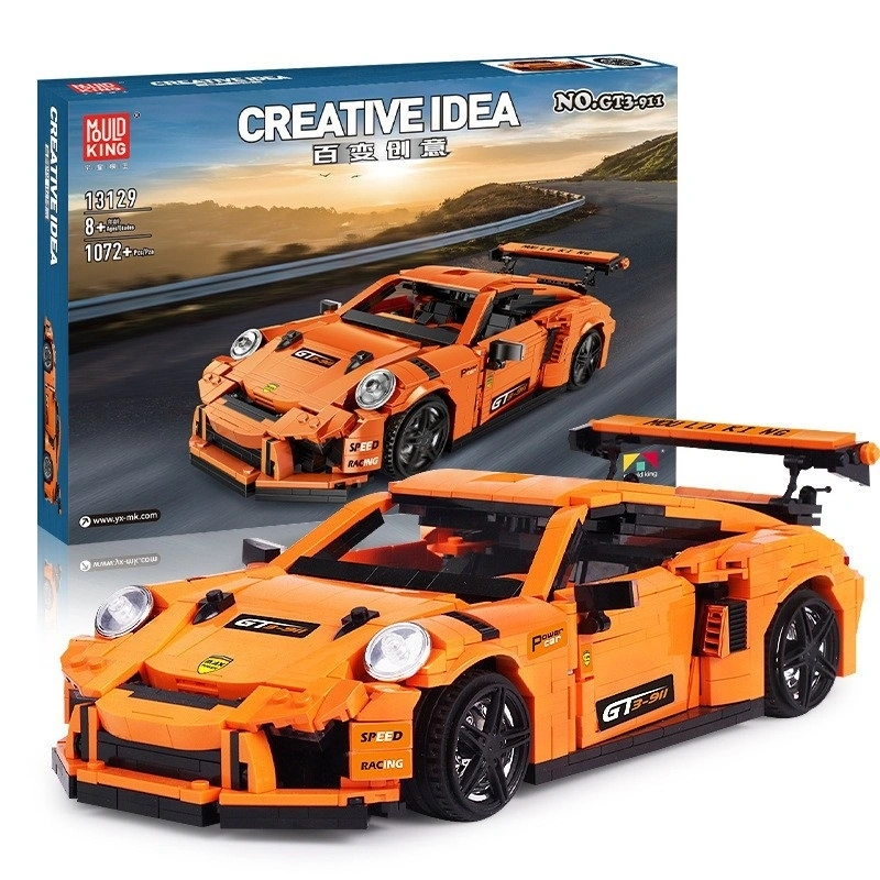 Конструктор Mould King Creative Idea 13129. Porsche GT3 RS, 1072 деталей, Оранжевый. Фото 1