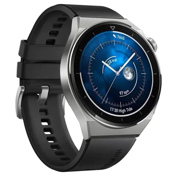 Умные часы Huawei Watch GT 3 Pro Light Titanium, Black Fluoruelastomer (OND-B19)