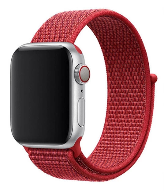 Ремешок для Apple Watch 38/40/41 мм нейлоновый, красный