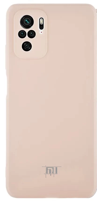Чехол Silicone Case Logo для XiaoMi Redmi Note 10/10S, Пудровый